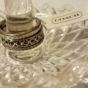 Coach stackable silver rings